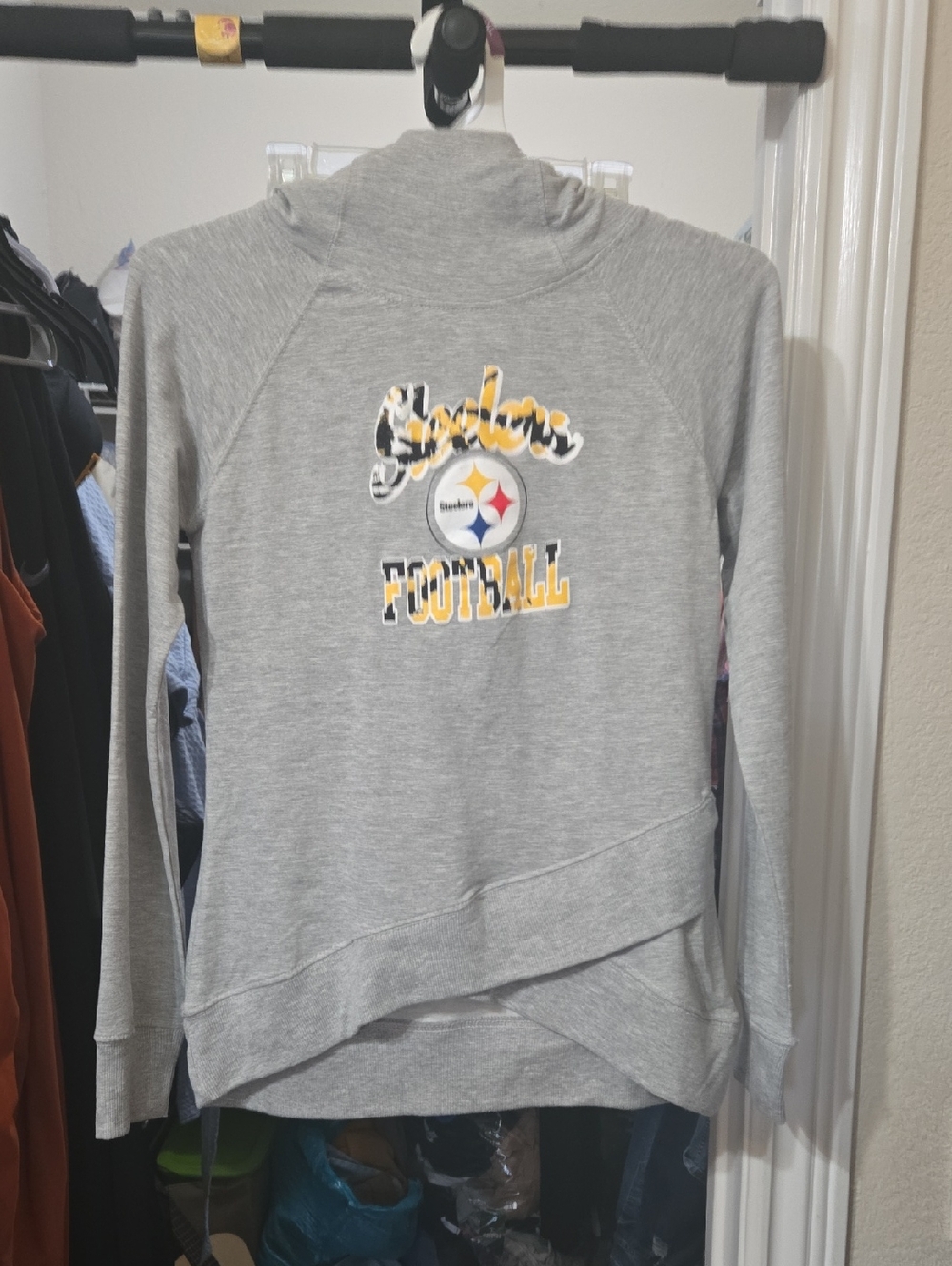 Pittsburgh Steelers Gray Football Hoodie